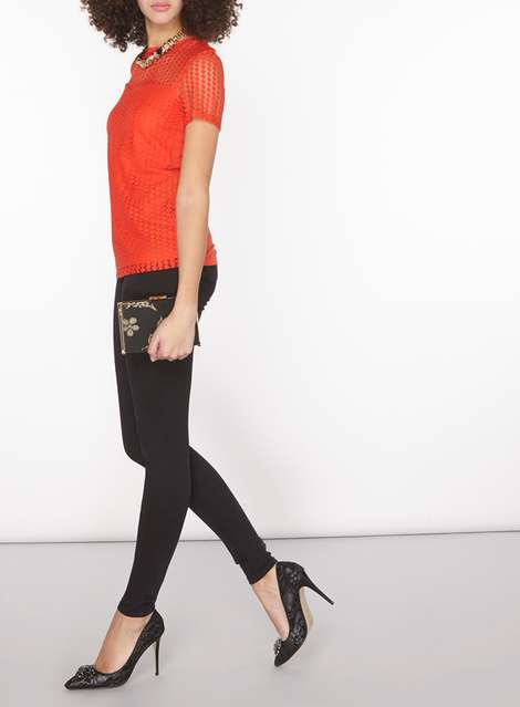 **Tall Red spot lace tee